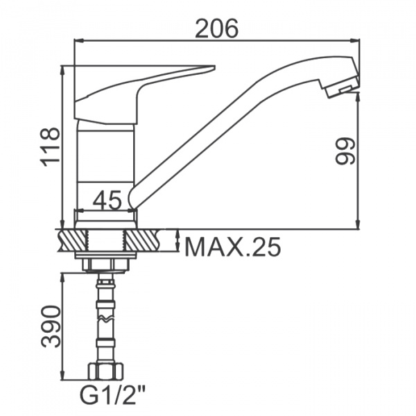 Смеситель для мойки Ledeme H37 L4537-2