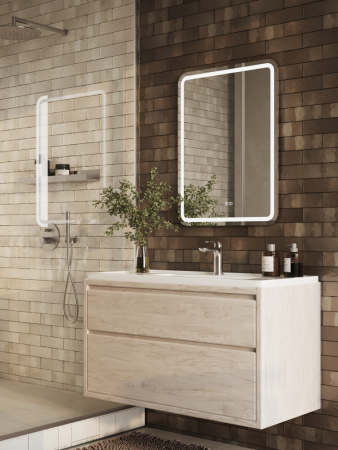 Зеркало Reflexion Blessed RF5445BL с фоновой подсветкой, к/с, диммером, антипаром 600х800