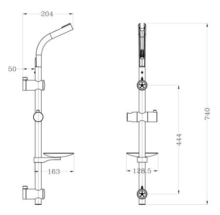 Стойка для душа Lemark LM8071C с мыльницей