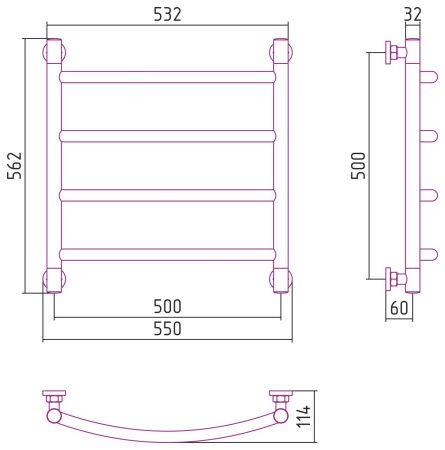 Полотенцесушитель Сунержа Галант+ 500x500 00-0200-5050