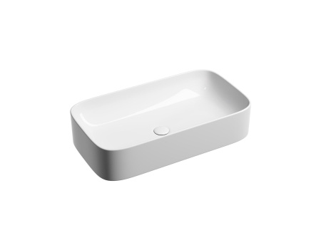 Умывальник чаша накладная прямоугольная Ceramicanova Element 705*380*150мм, белый, CN6054