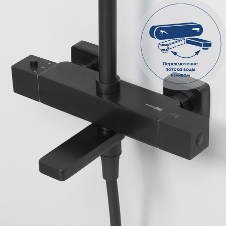 Душевой комплект с термостатическим смесителем WasserKRAFT  BK29901BM