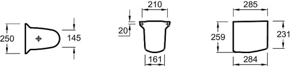 Полупьедестал Jacob Delafon Odeon Patio 19085D-00 Белый