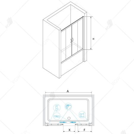Шторка на ванну RGW SC-61 01116115-21 матовое-сатинат стекло, хром