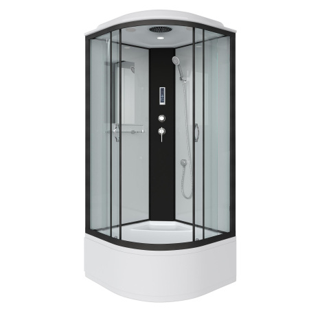 Душевая кабина Niagara Classic NG-6708-14P (90х90х215) высокий поддон(40см),черный,стекло прозрачное