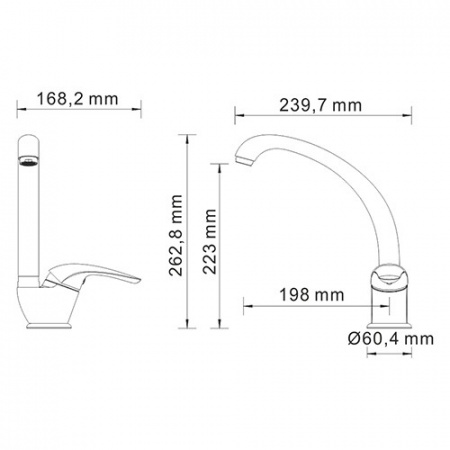 Смеситель для мойки Wasserkraft Rossel 2807