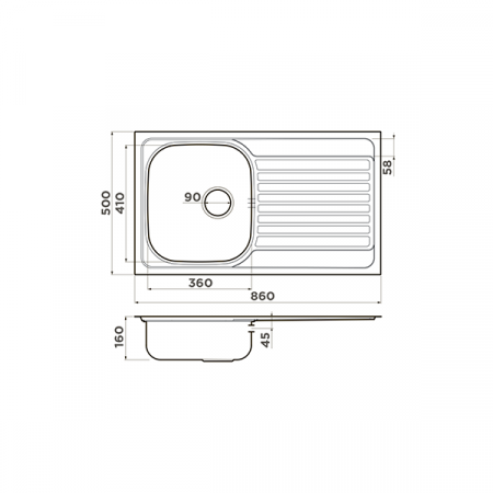 Кухонная мойка Omoikiri Kashiogawa 86-IN нержавеющая сталь 4993453