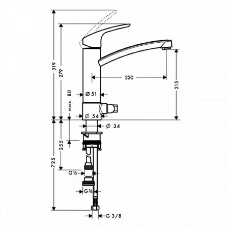 Смесители для мойки Hansgrohe Focus E2 31803000