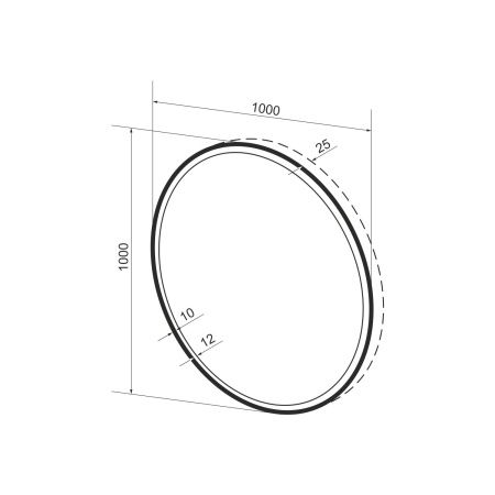 Зеркало с фронтальной LED-подсветкой Wellsee 7 Rays' Spectrum 172200270