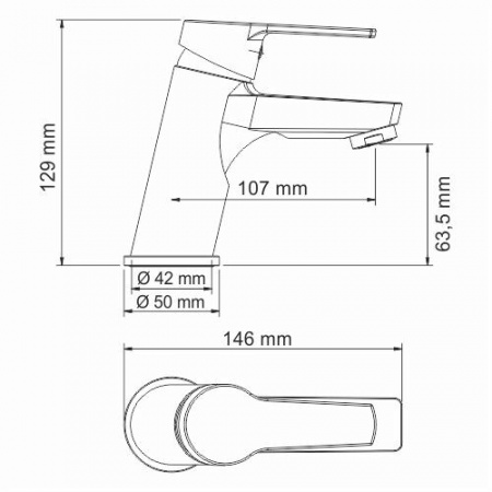 Смеситель для умывальника Wasserkraft Rhin 4403