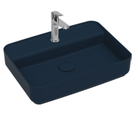Раковина накладная ISVEA Infinity 55 прямоугольная 55см, цвет синий матовый 10NF66055SV-2Z