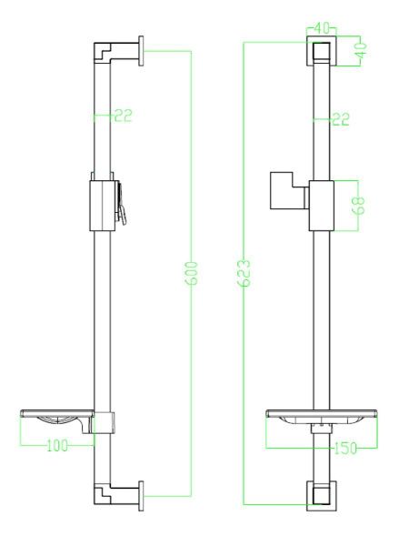 Стойка для душа Lemark LM8069C с мыльницей