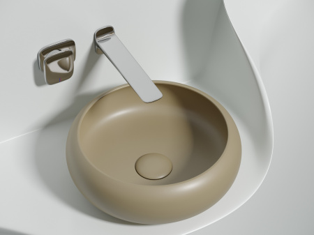 Умывальник чаша накладная круглая Ceramicanova Element 360*360*120мм, Капучино матовый, CN6050MC