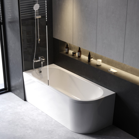 W94A-170L70W-ARP X-joy Комплект Ванна акриловая AM.PM угловая левосторонняя 170x70 см c каркасом, панелью