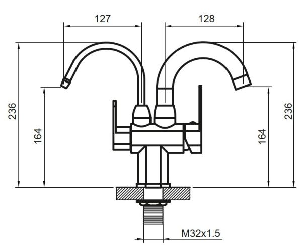 Смеситель для мойки Ahti Kemi KM823015