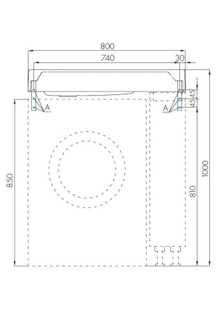 Раковина AQUATON Рейн 80 1A72113KRW010