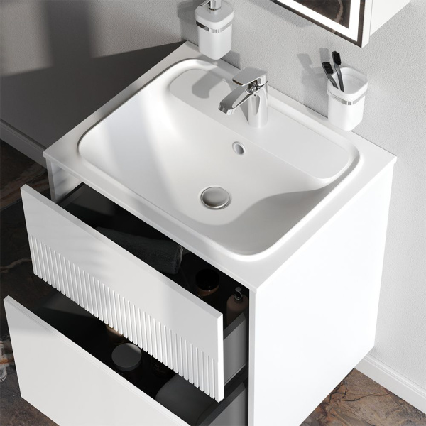 M8FFUX0602WM Func База под раковину AM.PM (push-to-open), 60 см, цвет белый матовый