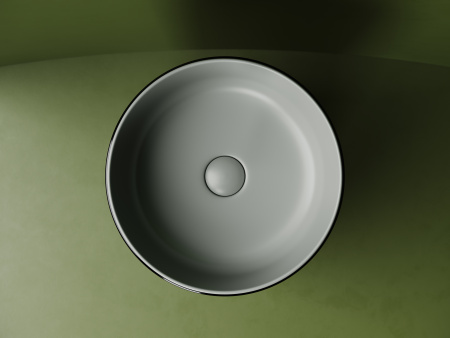 Раковина накладная круглая Ceramicanova Element 356*356*135, антрацит матовый, CN6073MH