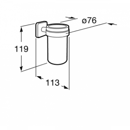 Настенный держатель для стакана Roca Victoria, A816681001