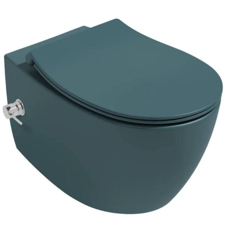Унитаз подвесной безободковый ISVEA Sentimenti Neo с функцией биде изумрудный матовый 10ARS1015I-2P