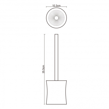 Щетка для унитаза WasserKRAFT Salm K-7627