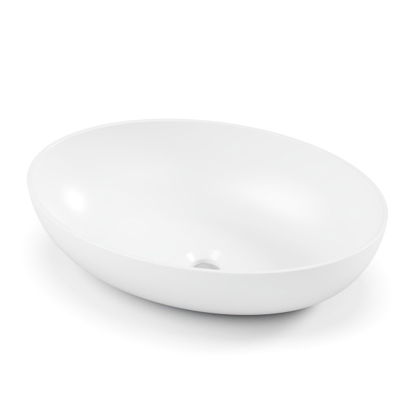 Умывальник Belux Дубай 570 Белый матовый, Solid Surface