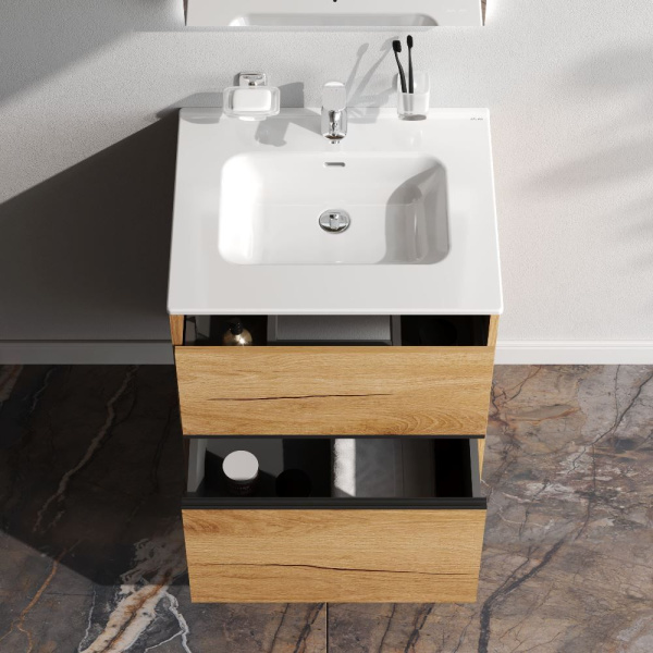 M7BFUX0602OF Sense База под раковину AM.PM, универсальная, 60 см, 2 ящика, дерево