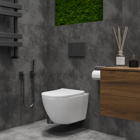 Подвесной унитаз Roxen Antares Bidet Tornado 530185-01XT Rimless Soft Close с функцией биде