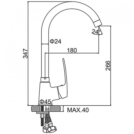 Смеситель для мойки Ledeme H72 L4072