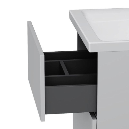 M90FSX0502WG Gem База под раковину AM.PM, напольная, 50 см, 2 ящика push-to-open, белый, глянец