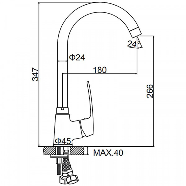 Смеситель для мойки Ledeme H72 L4072