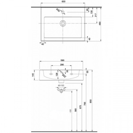 Раковина для ванной Kolo Twins L51160900 белая