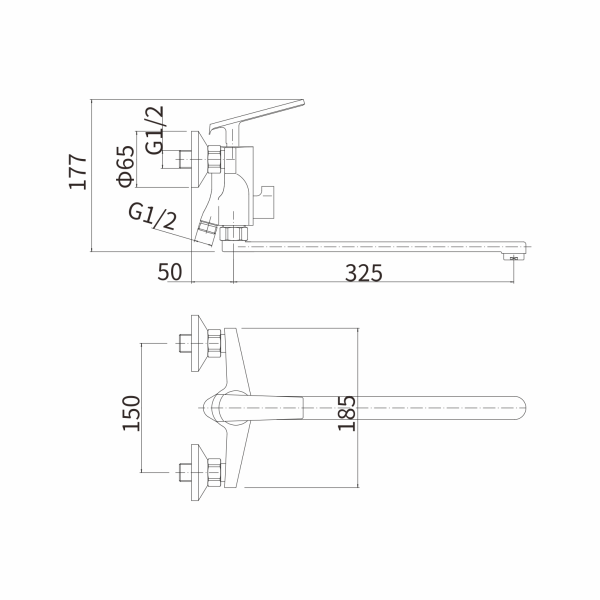 Смеситель для ванны FASHUN A2281-7, черный