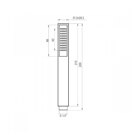 Душевая лейка Deante SQUARE ANEMON XDCA5SGN1 черный