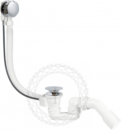 Сифон для ванны полуавтоматический FILARETE FL80 (Хром)
