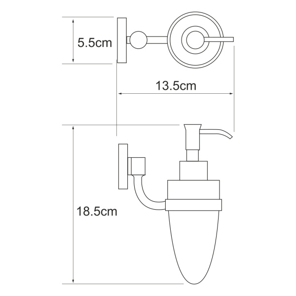 Дозатор для жидкого мыла WasserKRAFT Rhein K-6299