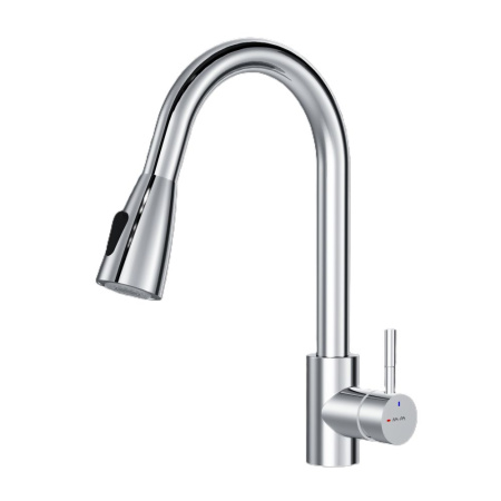 F85B07500 X-Joy S, Смеситель для кухни AM.PM с вытягивающимся изливом, хром