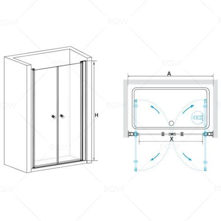 Душевая дверь RGW PA-04 04080409-11