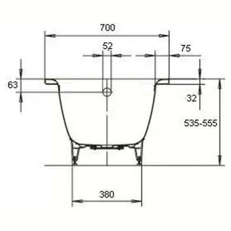 Стальная ванна Kaldewei SANIFORM PLUS 160x70x41 (362-1) с самоочищающимся покрытием