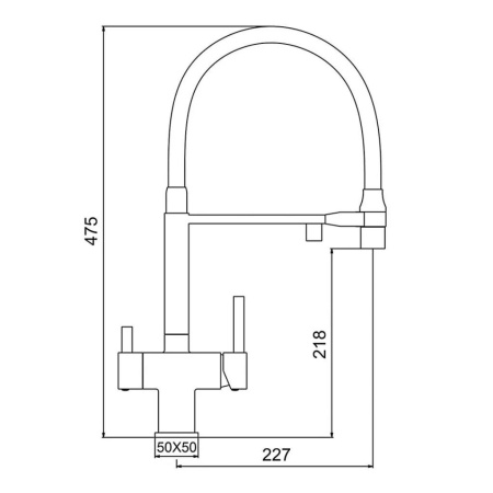 Смеситель для кухни Gappo  с гибким изливом G4395-53