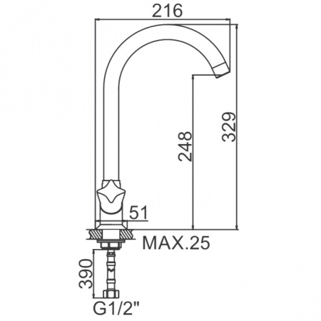 Смеситель для мойки Ledeme H87 L4087-2