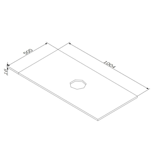 M8FST1000WM Func Столешница AM.PM, 100 см, цвет белый матовый