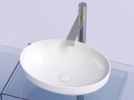 Умывальник чаша накладная овальная Ceramicanova Element 502*363*145мм, белый, CN6056