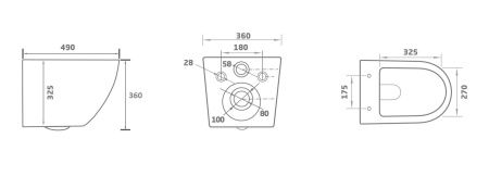 Безободковый подвесной унитаз AQUACERAMIKA PURA AC010E