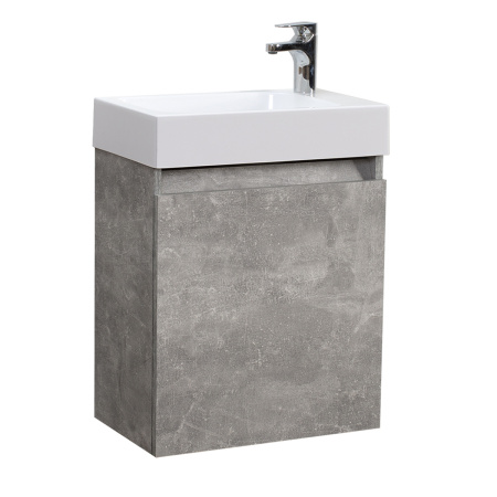 Тумба под умывальник Belux подвесная Темпо 50 Бетон Чикаго светло-серый
