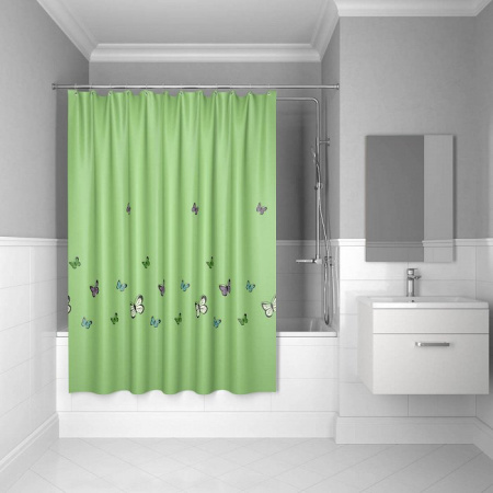 Шторка для ванной IDDIS Green Butterfly SCID032P 200*200 см