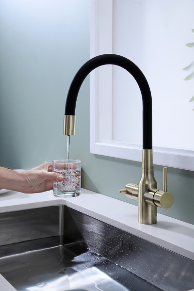 Смеситель для кухни Paulmark SALIX Sa213419-BR, бронза