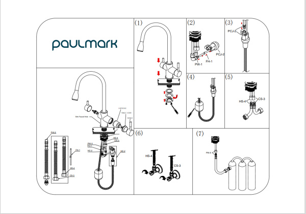 Смеситель для кухни Paulmark LANGE La214212-SBG, светлое брашированное золото