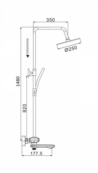 Душевая система Rose R3996