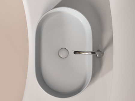 Умывальник чаша накладная овальная Ceramicanova Element 608*385*122мм, Серый матовый, CN6048MSG